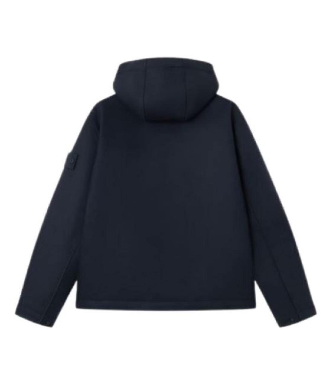 STONE ISLAND Темно-синяя полиэстеровая куртка, фото 2