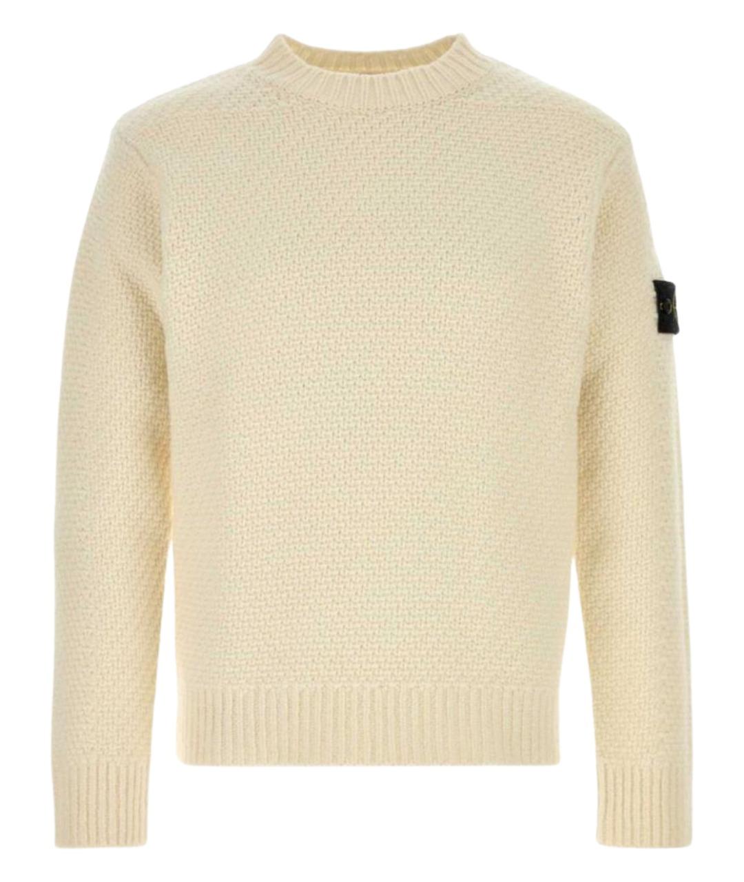 STONE ISLAND Белый шерстяной джемпер / свитер, фото 1