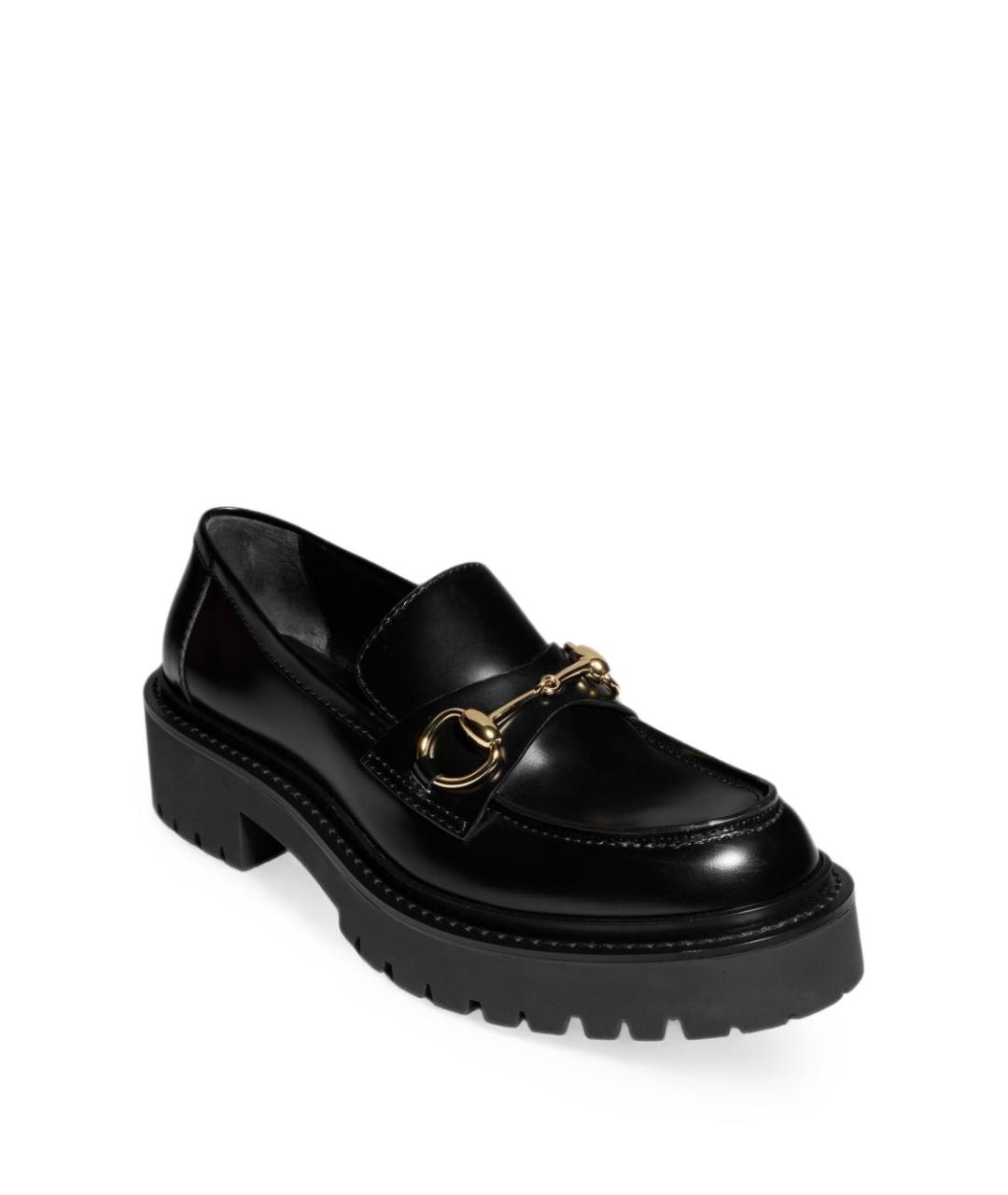 GUCCI Черные кожаные лоферы, фото 3