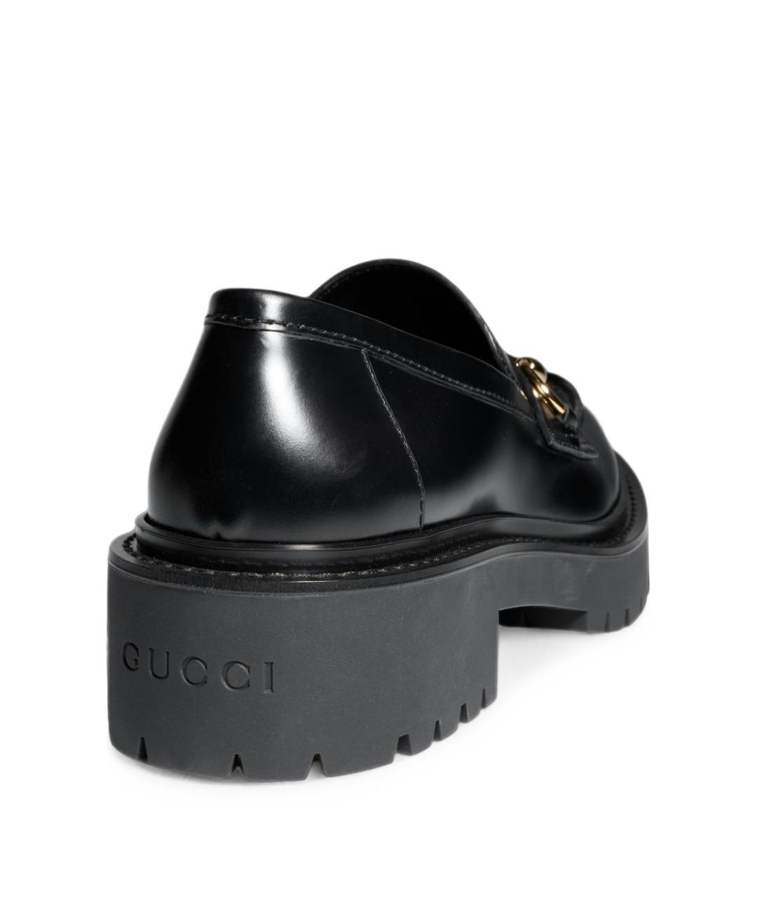 GUCCI Черные кожаные лоферы, фото 4