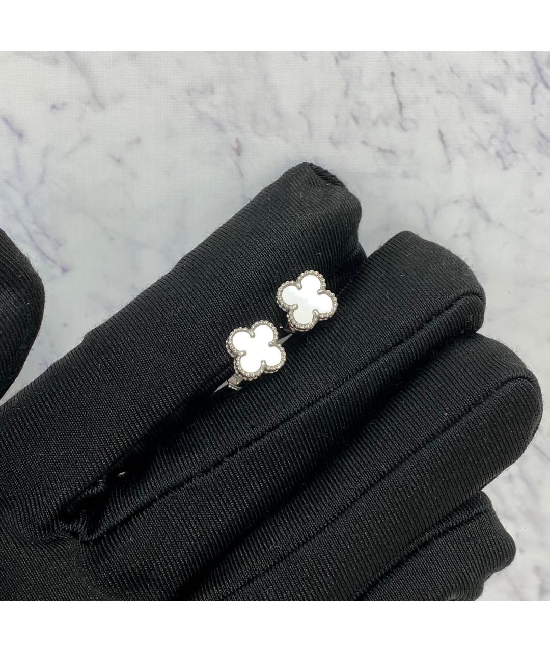 VAN CLEEF & ARPELS Серебряные серьги из белого золота, фото 3