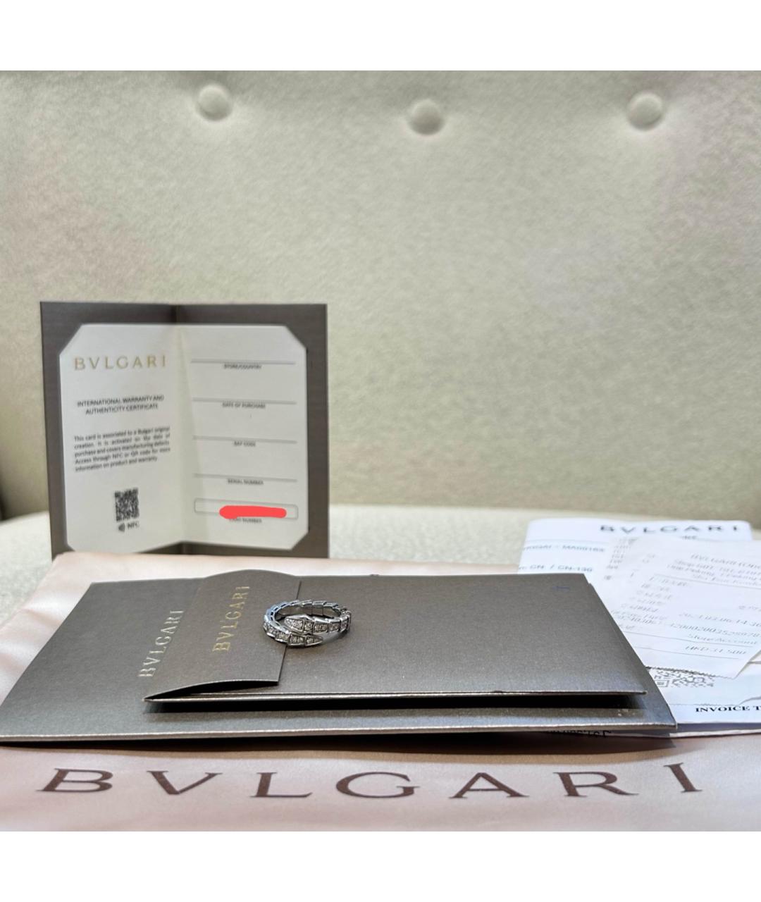 BVLGARI Серебряное кольцо из белого золота, фото 7