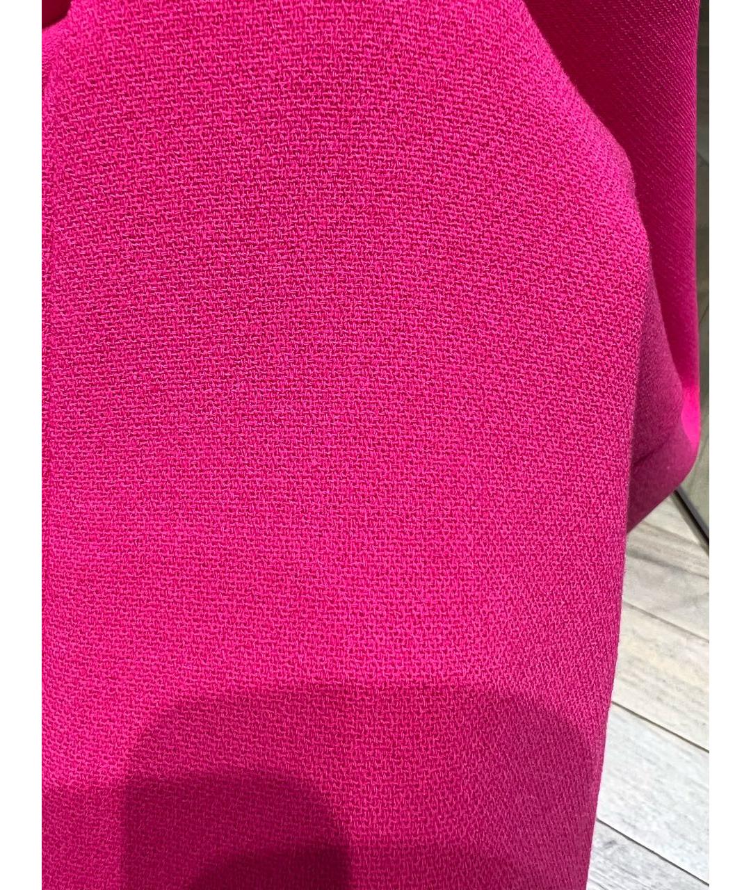 SAINT LAURENT Розовое шерстяное повседневное платье, фото 4