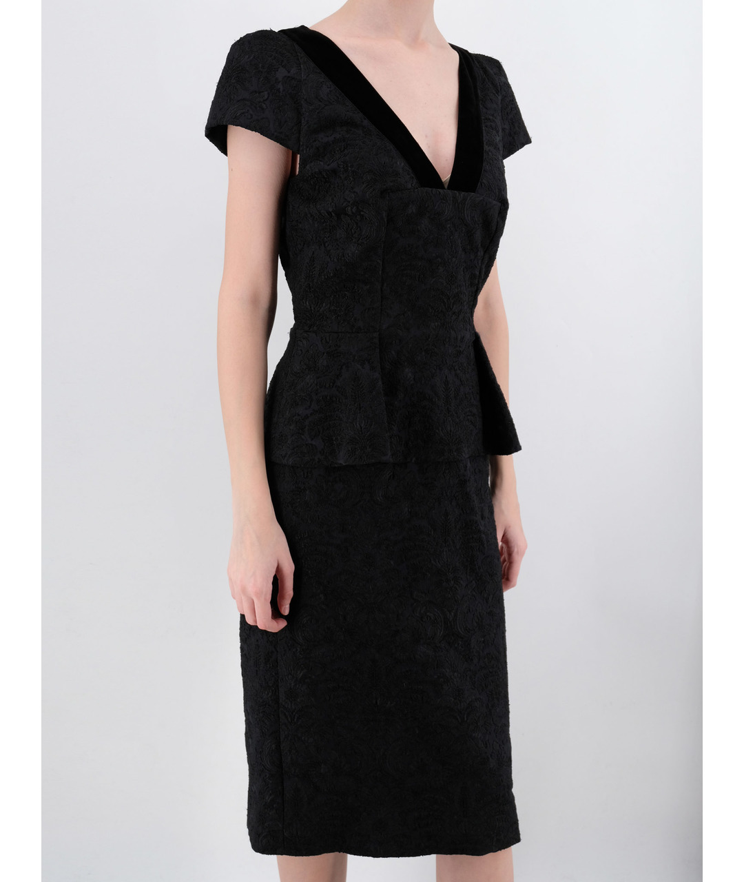 ERDEM Черное полиэстеровое повседневное платье, фото 2
