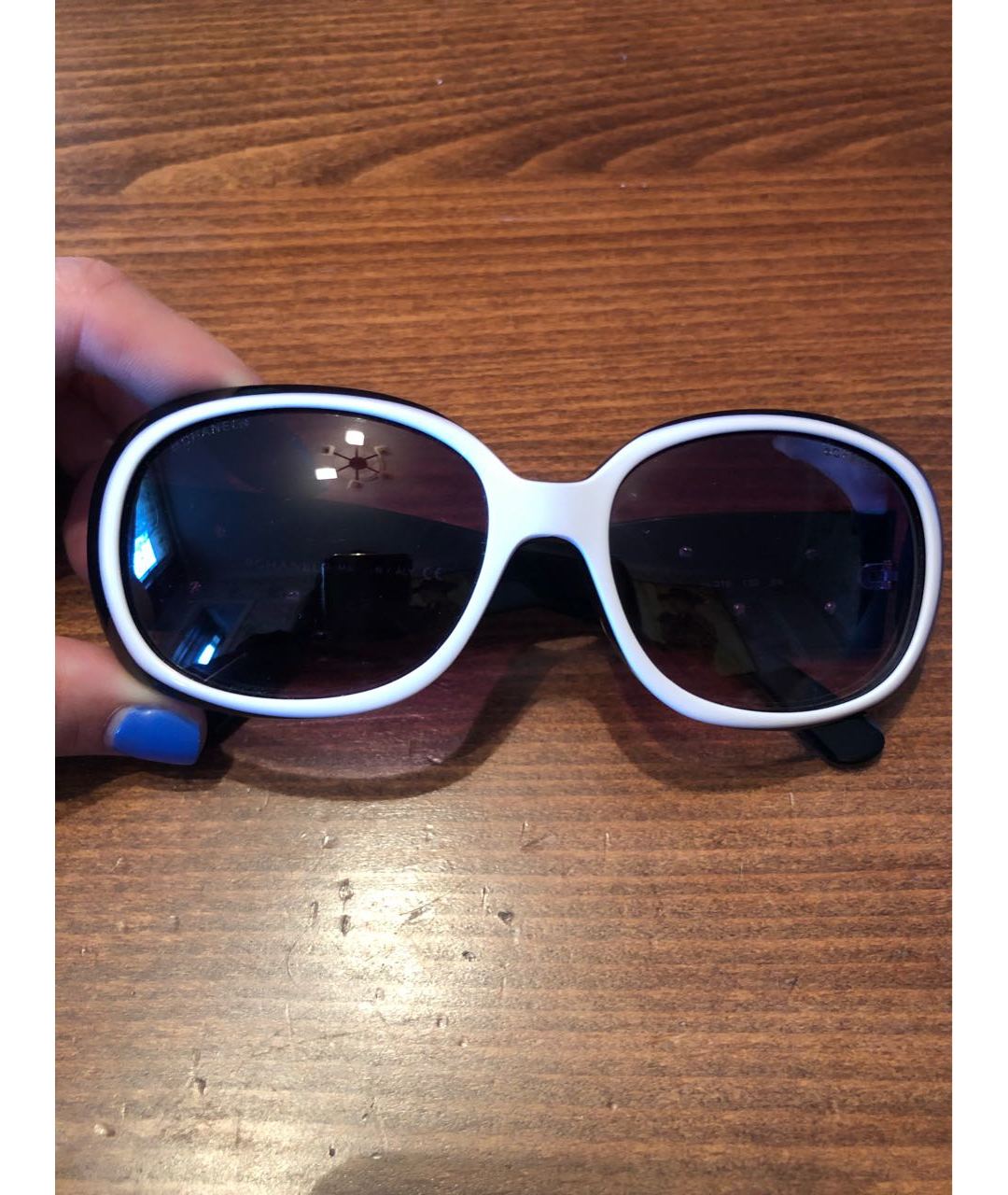 CHANEL PRE-OWNED Пластиковые солнцезащитные очки, фото 5