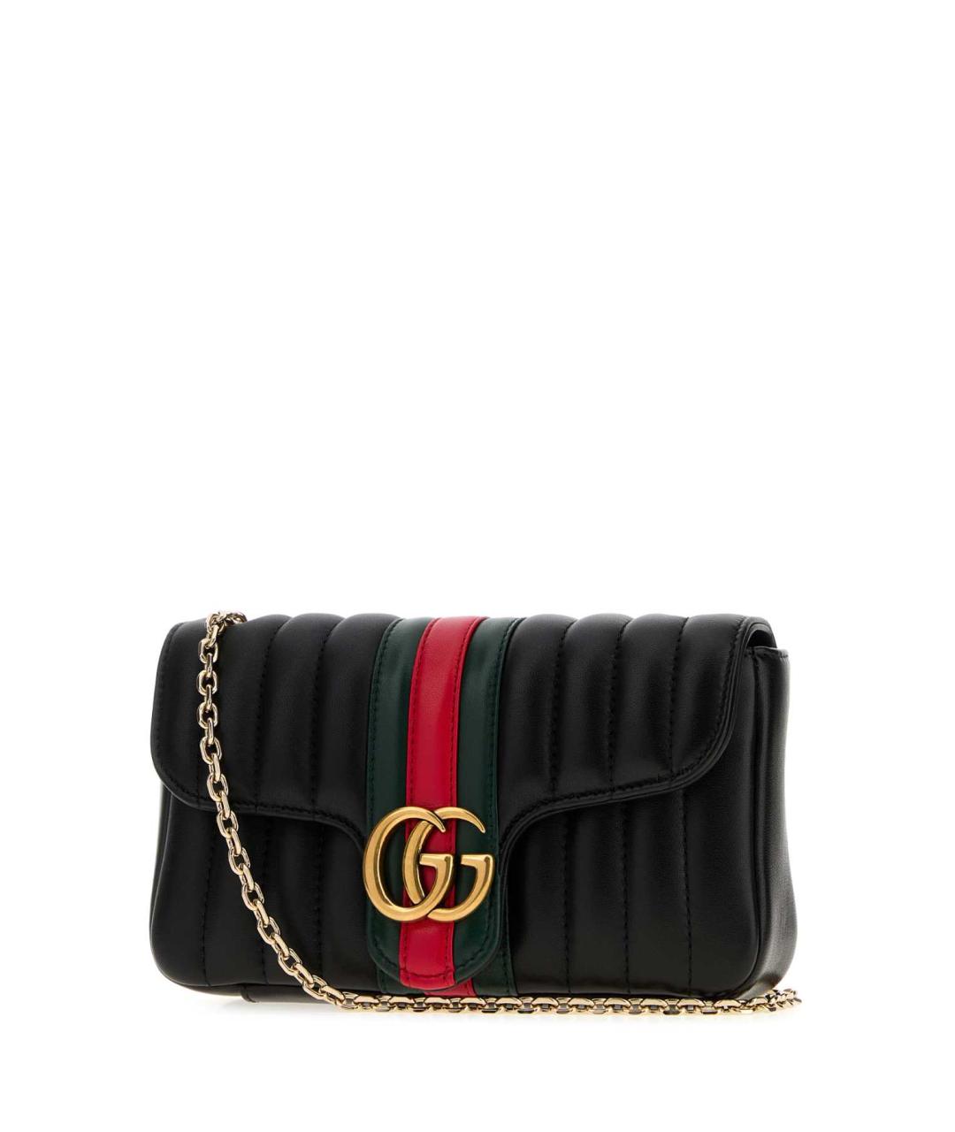 GUCCI Черная кожаная сумка через плечо, фото 2
