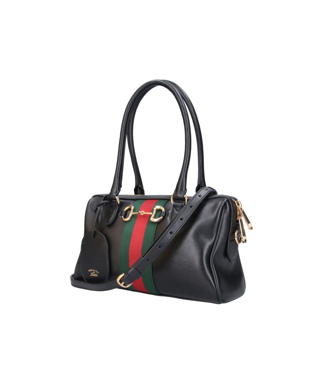 GUCCI Черная кожаная сумка через плечо, фото 2