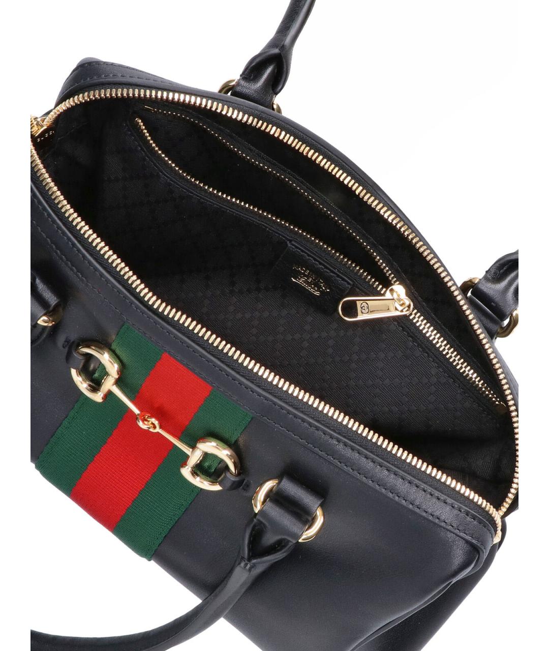 GUCCI Черная кожаная сумка через плечо, фото 4