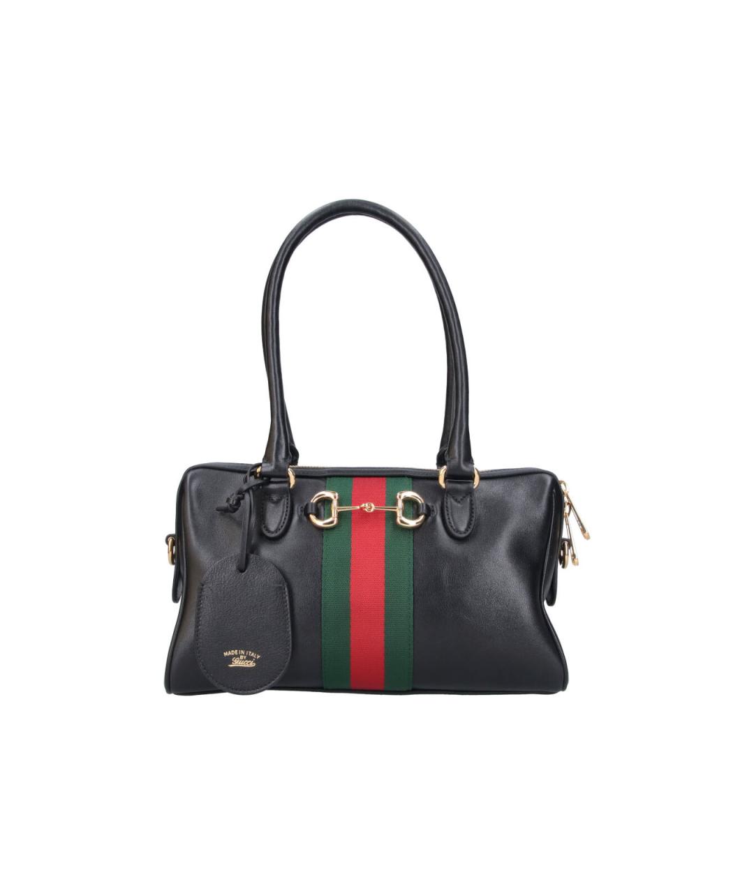 GUCCI Черная кожаная сумка через плечо, фото 6
