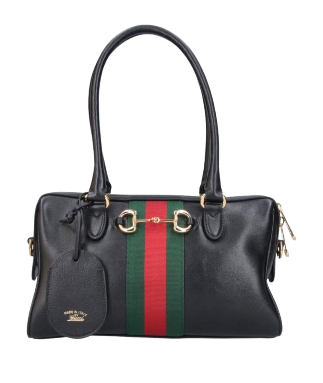 GUCCI Черная кожаная сумка через плечо, фото 1
