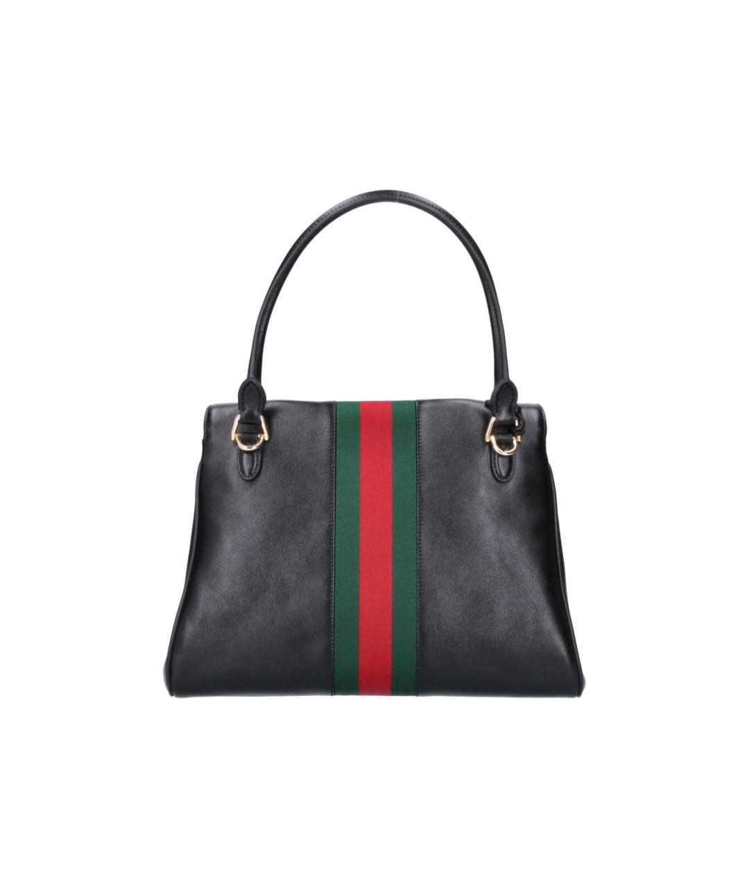 GUCCI Черная кожаная сумка тоут, фото 3