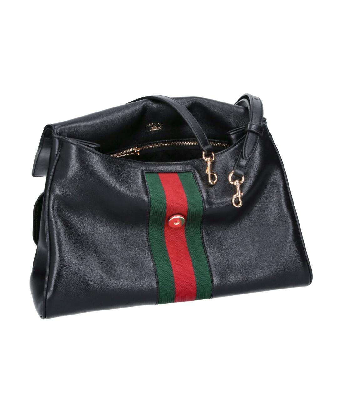 GUCCI Черная кожаная сумка тоут, фото 4