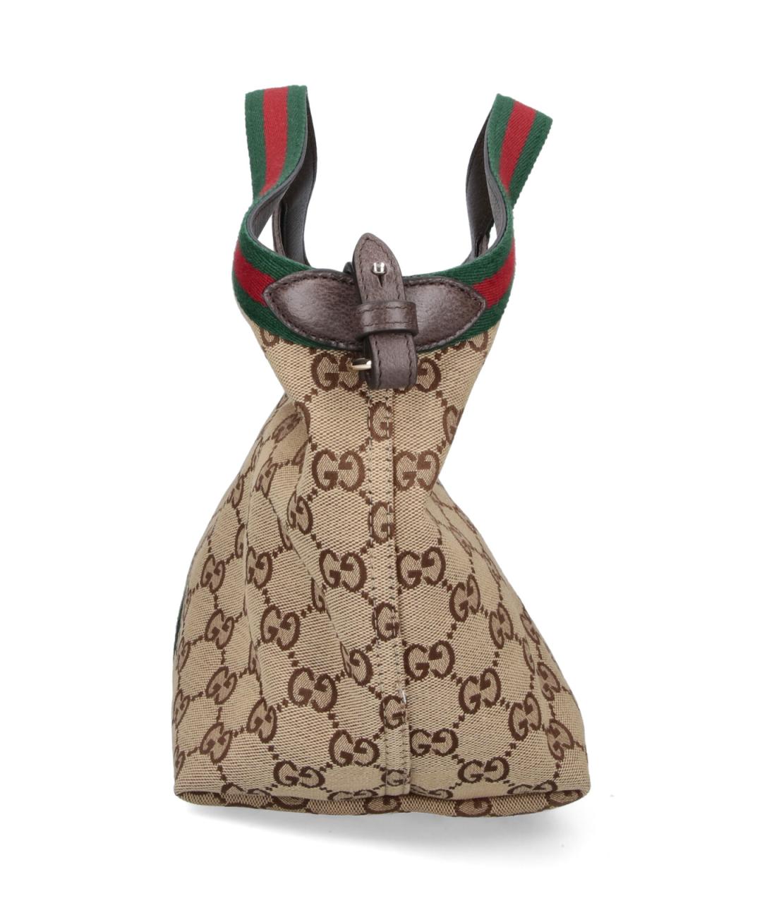 GUCCI Бежевая сумка тоут из канвы, фото 5