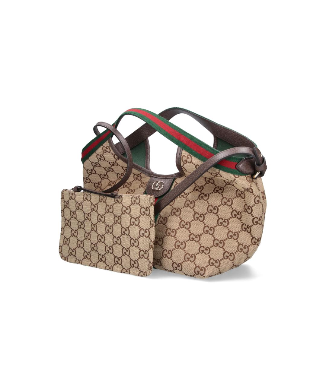 GUCCI Бежевая сумка тоут из канвы, фото 2