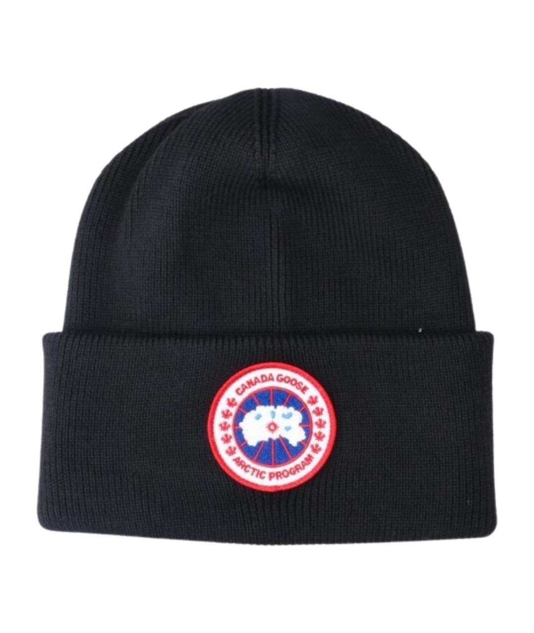CANADA GOOSE Черная шерстяная шапка, фото 1
