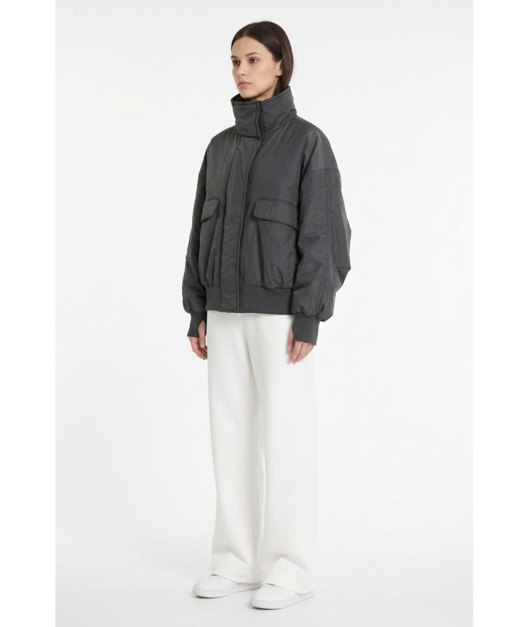 MAX MARA Серая полиамидовая куртка, фото 3