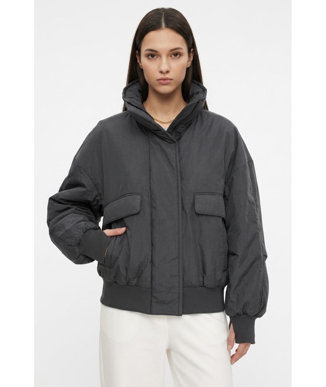 MAX MARA Серая полиамидовая куртка, фото 2