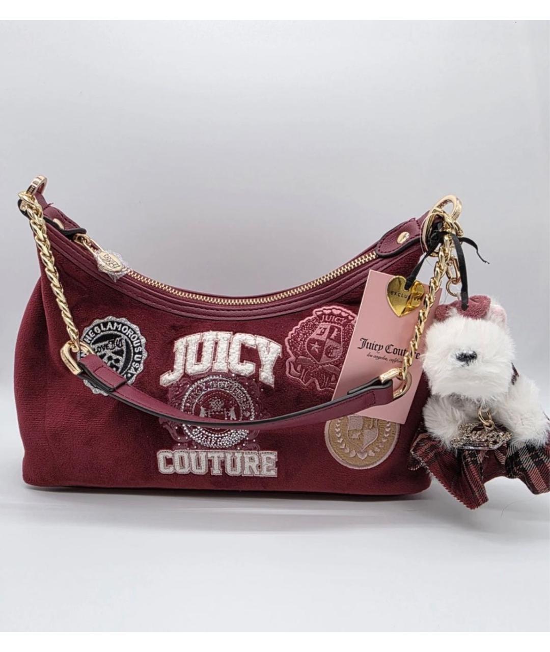 JUICY COUTURE Бордовая сумка с короткими ручками, фото 4