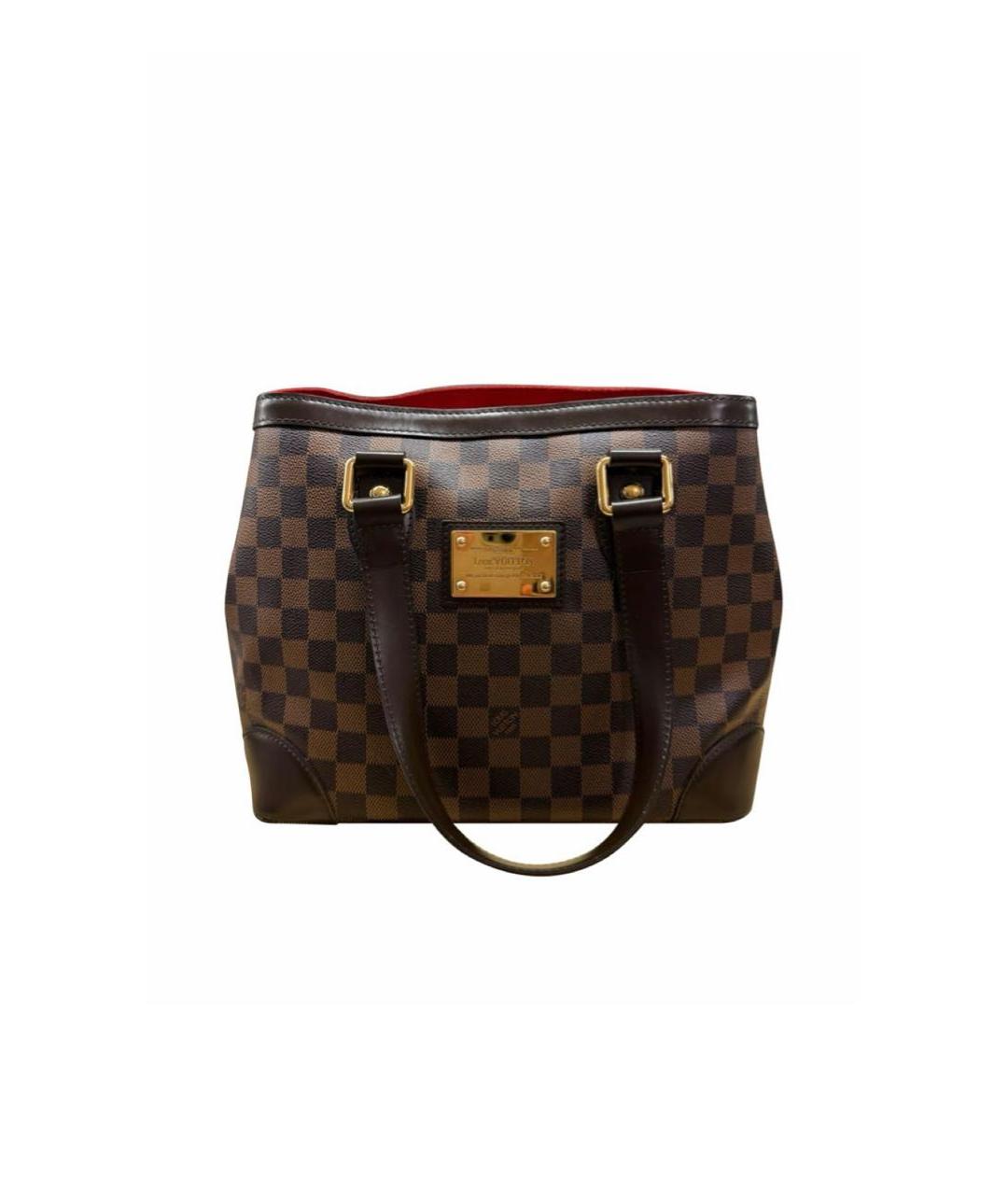 LOUIS VUITTON Коричневая сумка тоут из канвы, фото 5
