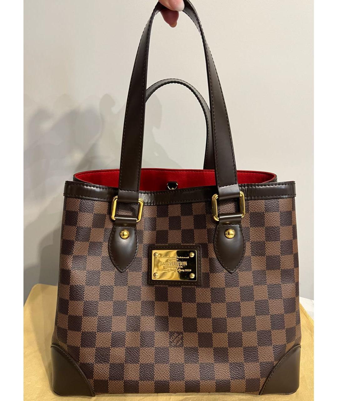 LOUIS VUITTON Коричневая сумка тоут из канвы, фото 2