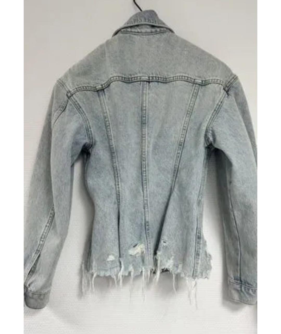 ALEXANDER WANG Голубая хлопковая куртка, фото 4