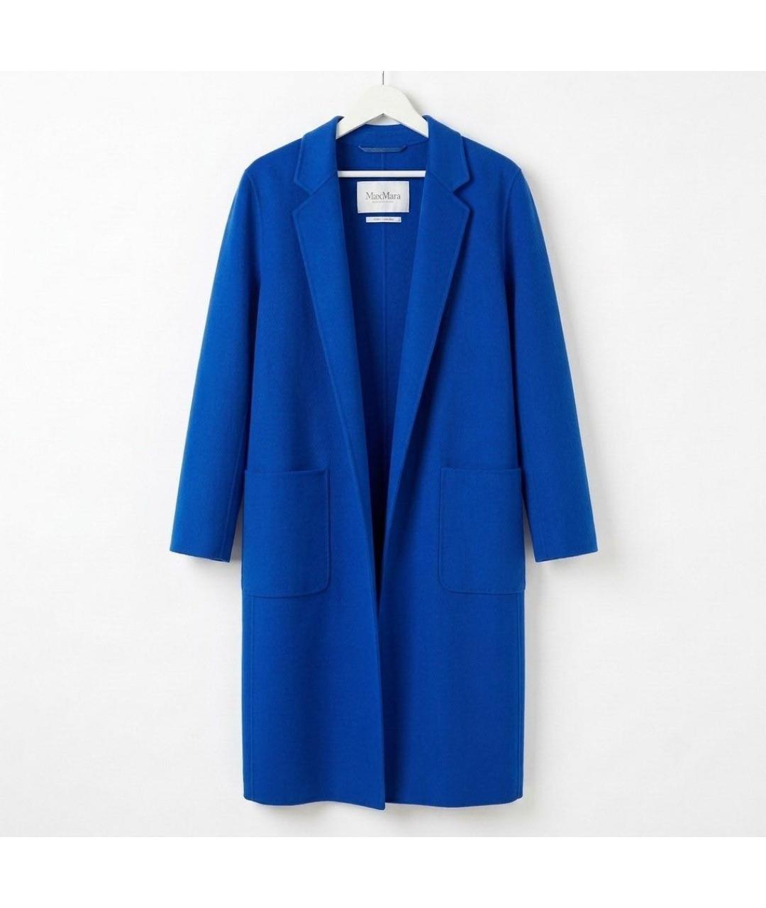 MAX MARA Синее кашемировое пальто, фото 9