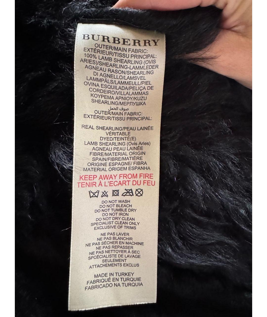 BURBERRY Черная меховая дубленка, фото 8