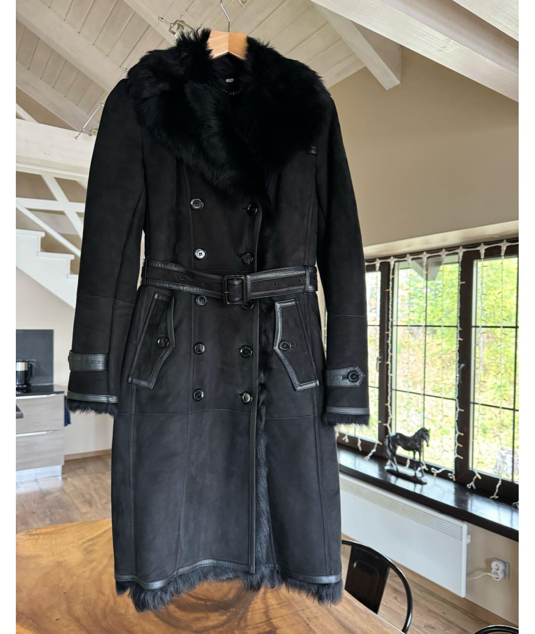 BURBERRY Черная меховая дубленка, фото 9