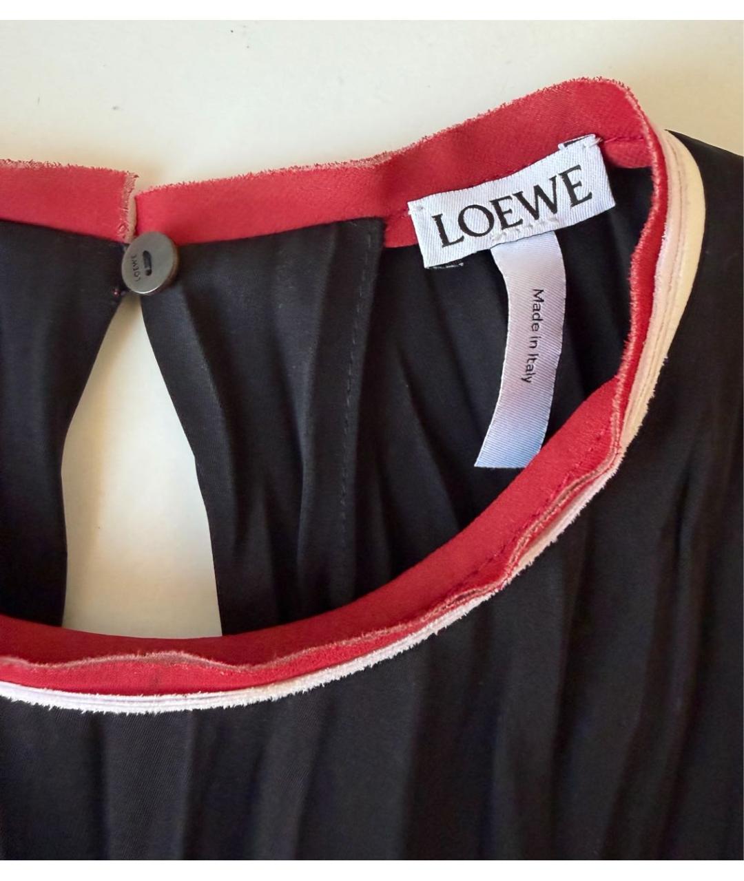 LOEWE Черное ацетатное повседневное платье, фото 5