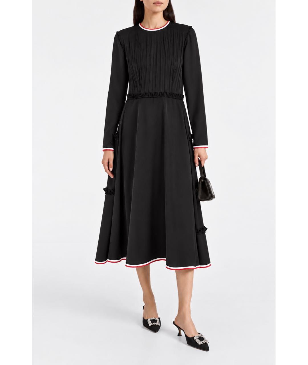 LOEWE Черное ацетатное повседневное платье, фото 8