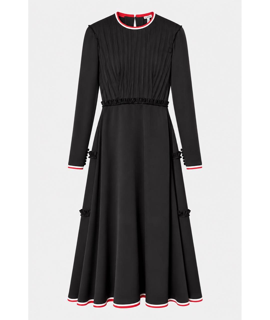 LOEWE Черное ацетатное повседневное платье, фото 9