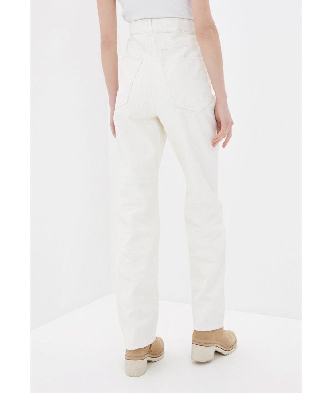SPORTMAX Белые хлопковые прямые джинсы, фото 2