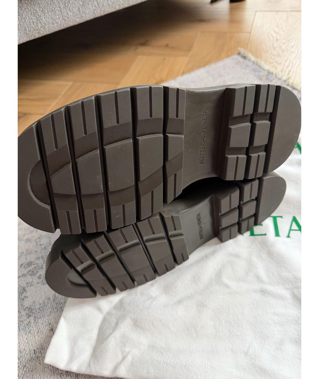 BOTTEGA VENETA Черные кожаные ботинки, фото 6