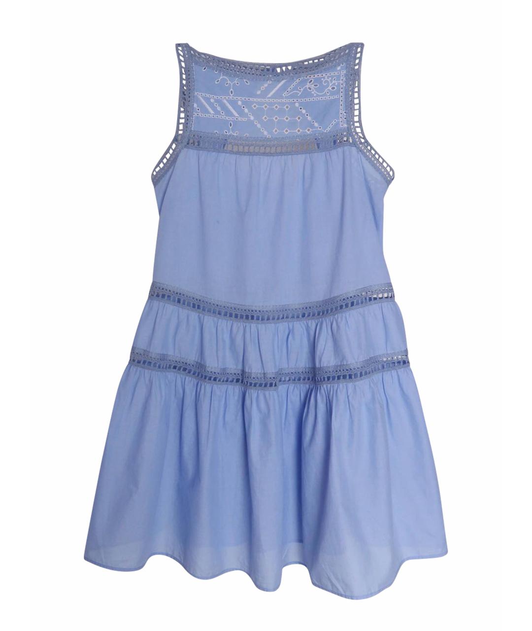 ERMANNO SCERVINO Голубое хлопковое повседневное платье, фото 1