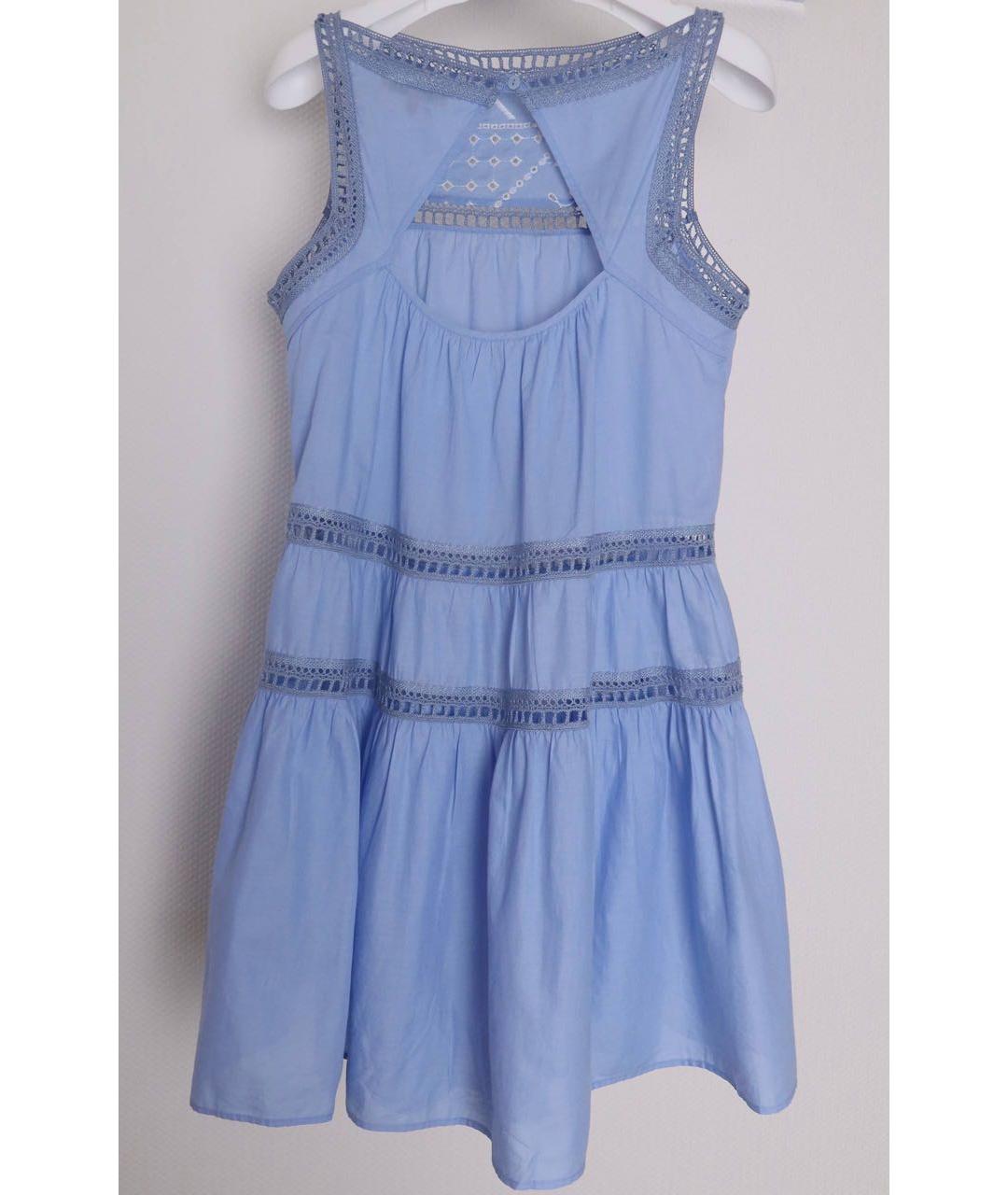 ERMANNO SCERVINO Голубое хлопковое повседневное платье, фото 2