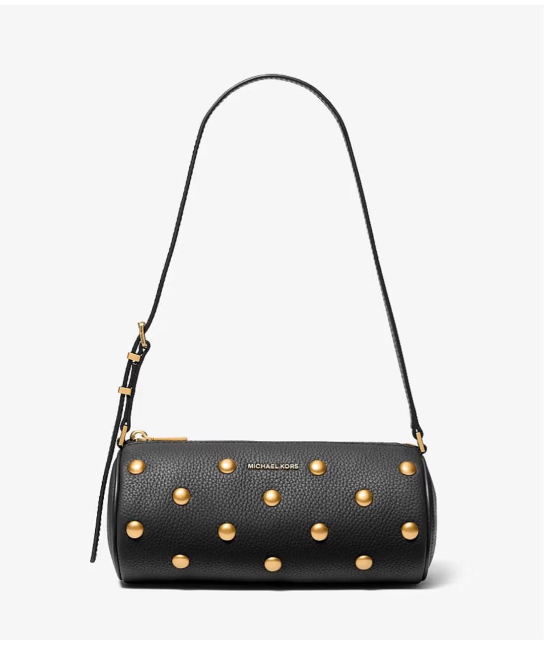 MICHAEL KORS Черная кожаная сумка через плечо, фото 9
