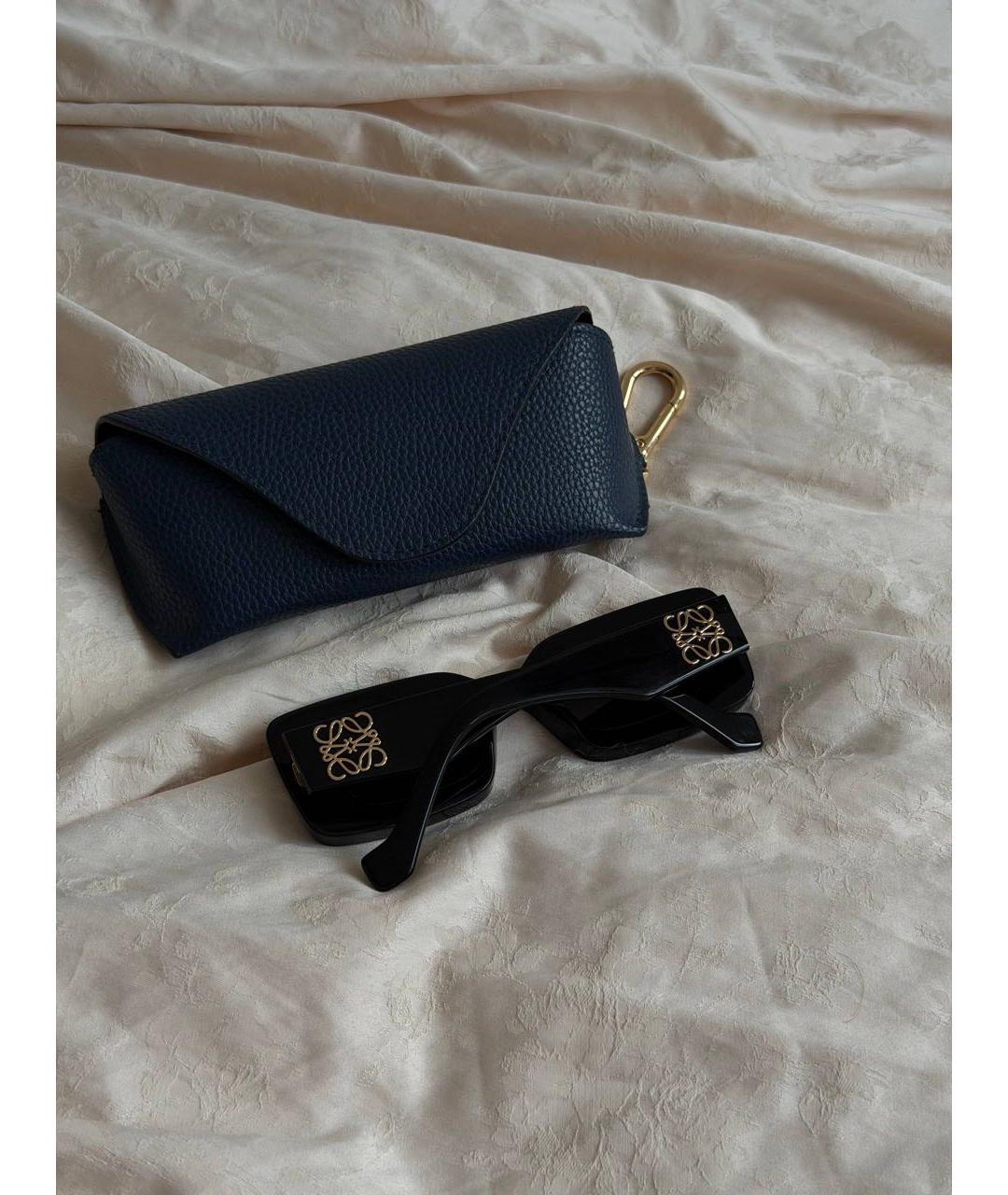 LOEWE Черные пластиковые солнцезащитные очки, фото 3