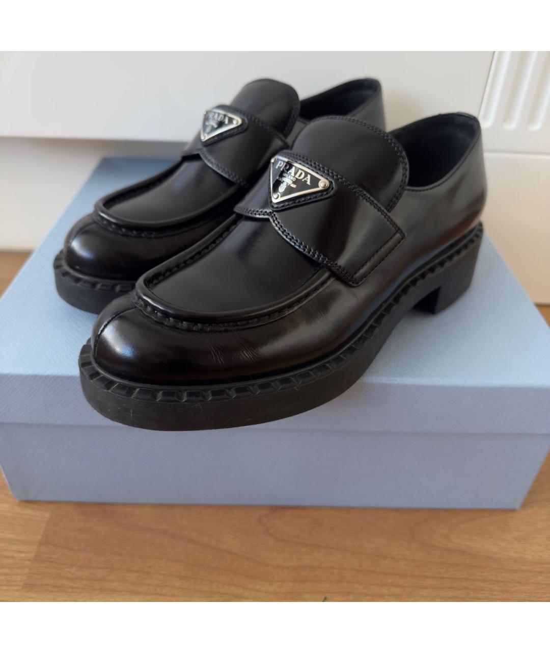 PRADA Черные кожаные лоферы, фото 7