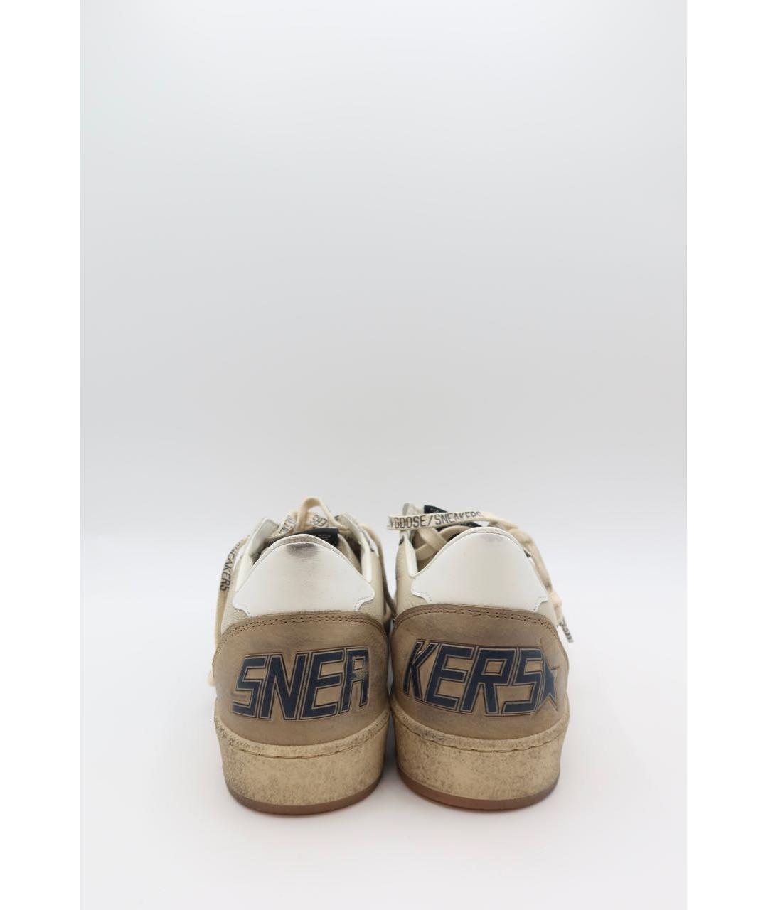 GOLDEN GOOSE Белые замшевые низкие кроссовки / кеды, фото 6