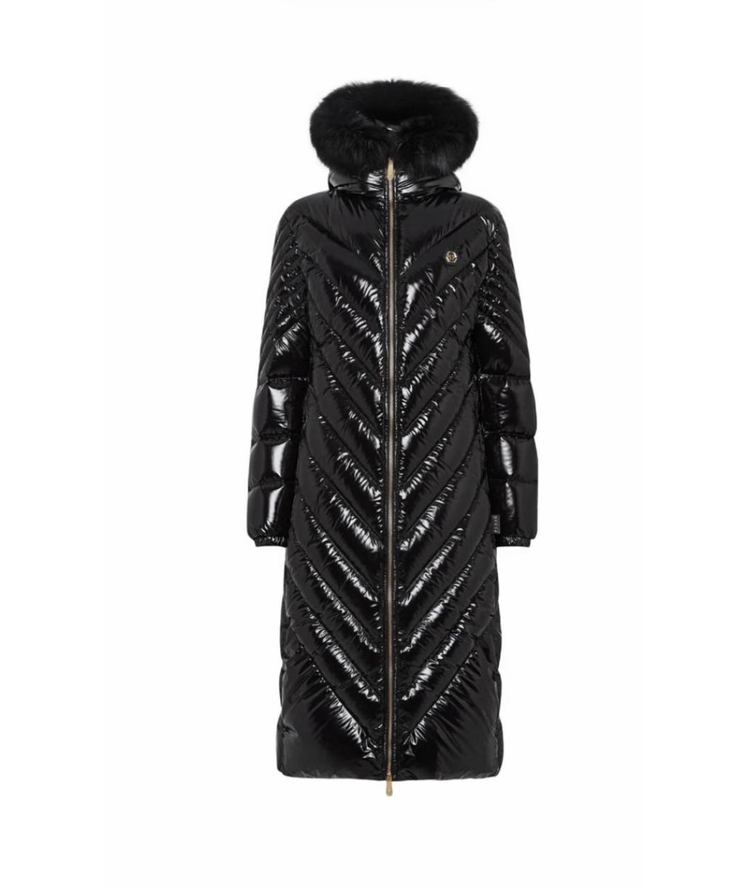 PHILIPP PLEIN Черный полиамидовый пуховик, фото 9