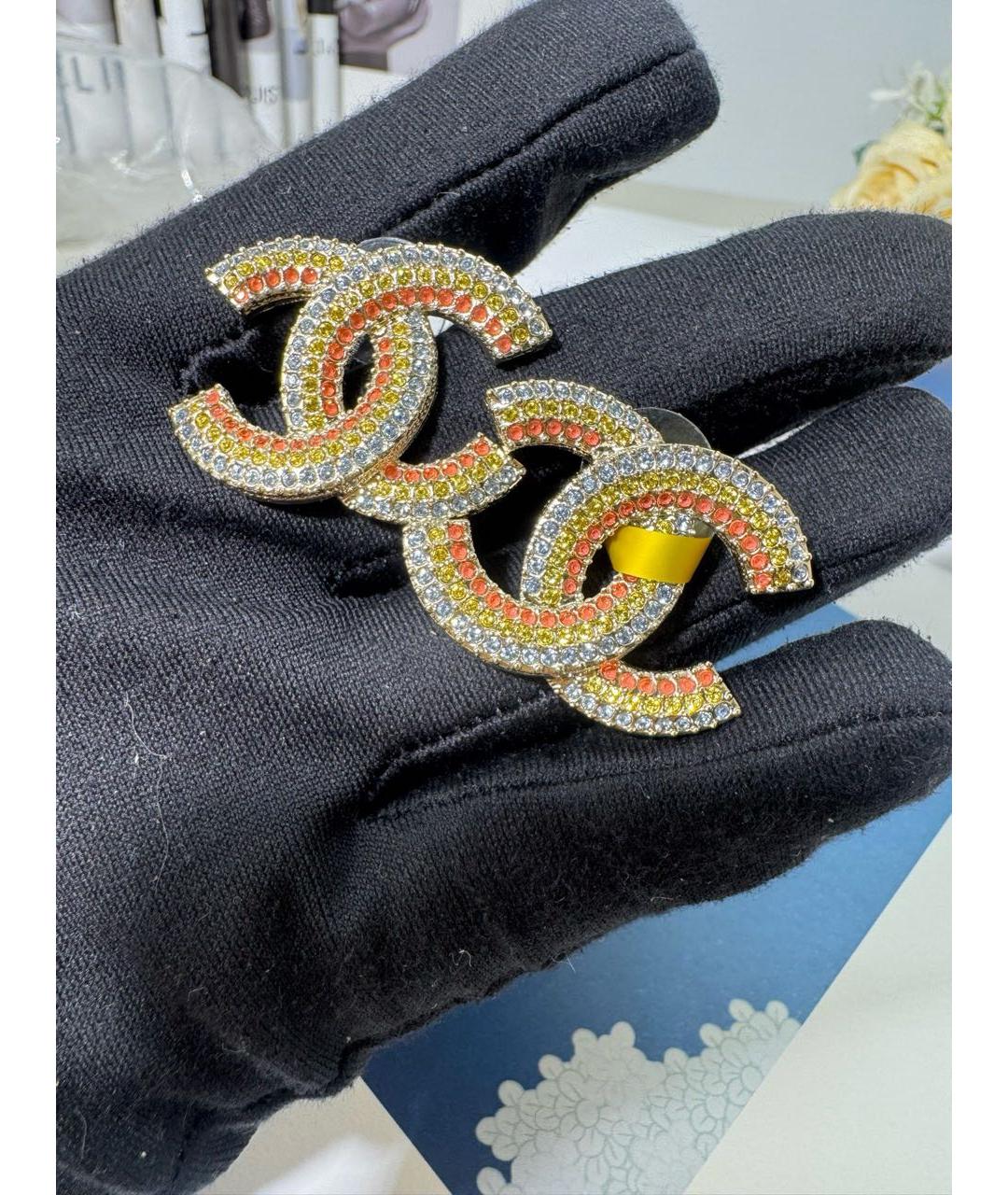 CHANEL Золотые серьги, фото 7