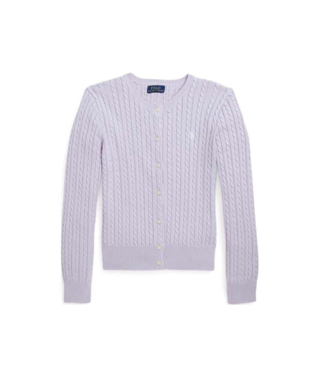 POLO RALPH LAUREN Фиолетовый хлопковый джемпер / свитер, фото 1