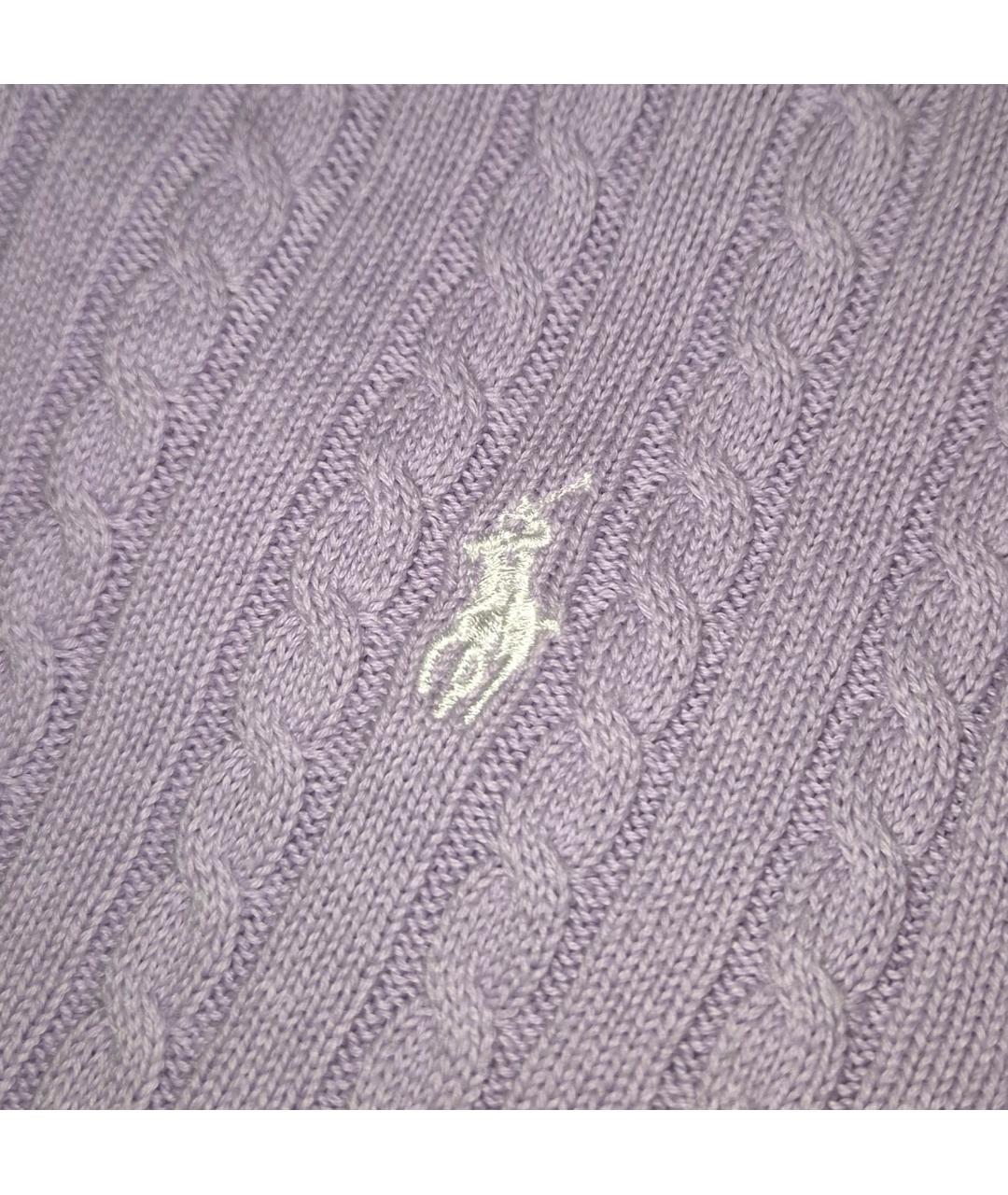 POLO RALPH LAUREN Фиолетовый хлопковый джемпер / свитер, фото 4