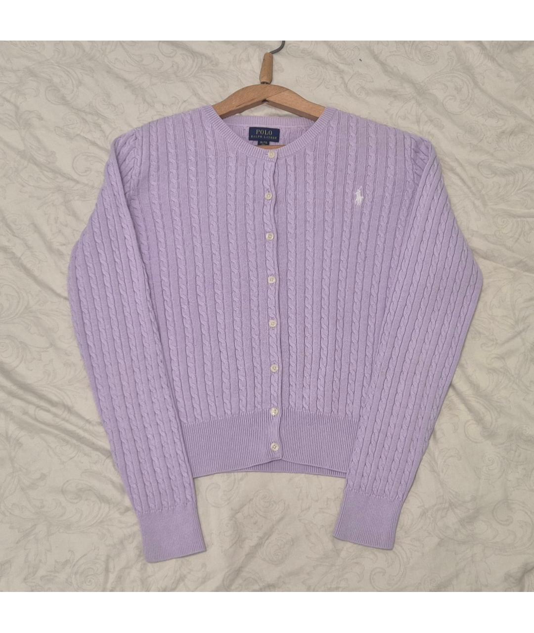 POLO RALPH LAUREN Фиолетовый хлопковый джемпер / свитер, фото 5