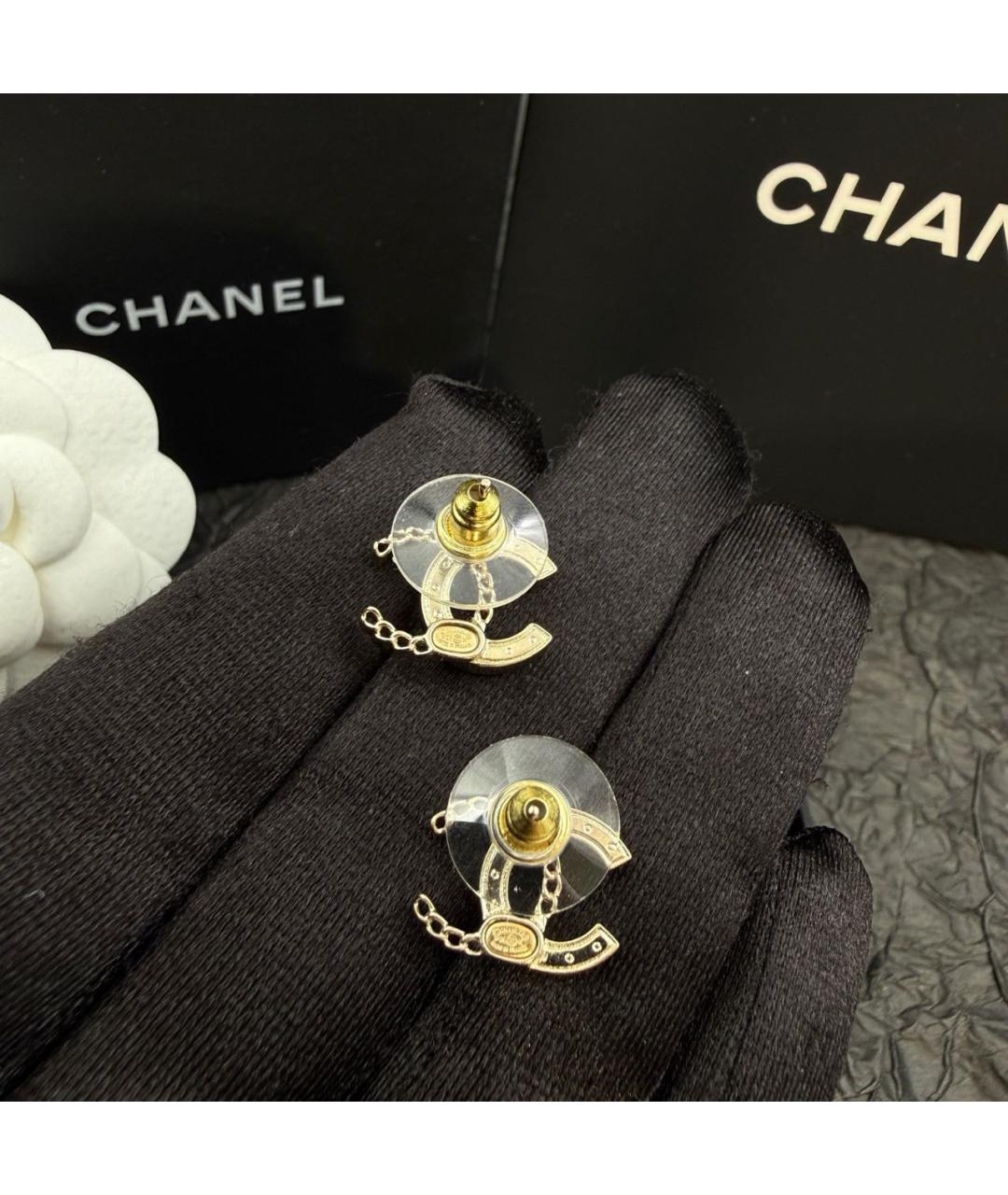 CHANEL Золотые серьги, фото 3