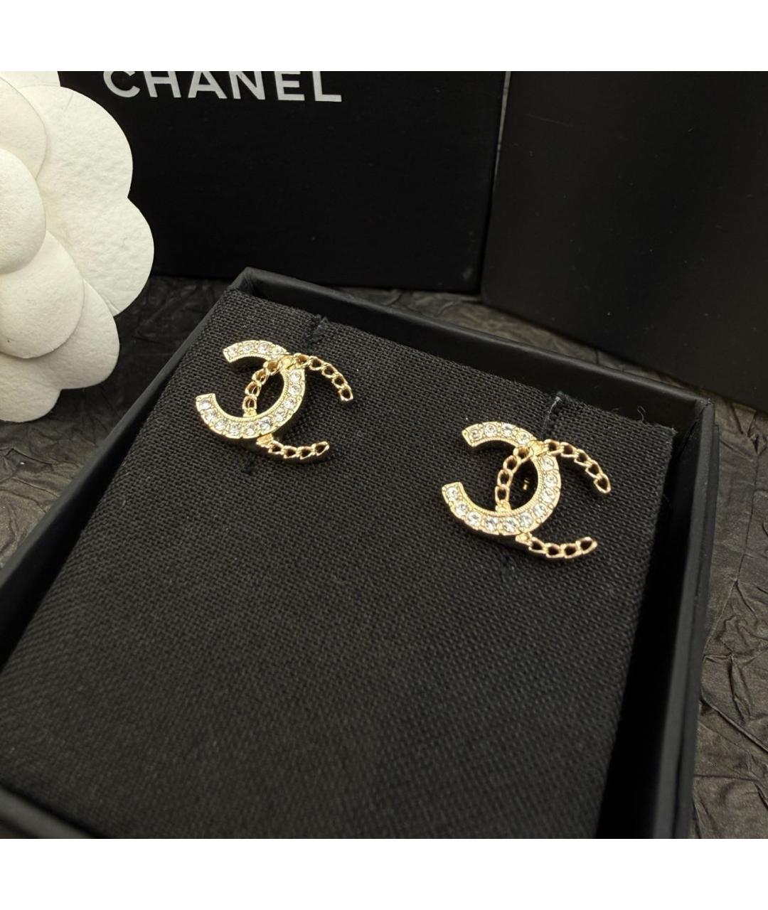 CHANEL Золотые серьги, фото 2