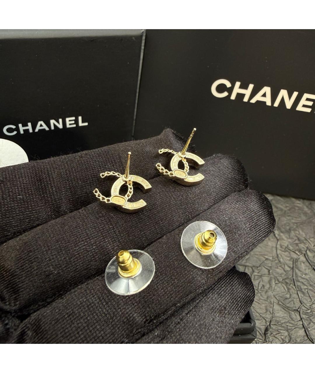 CHANEL Золотые серьги, фото 4
