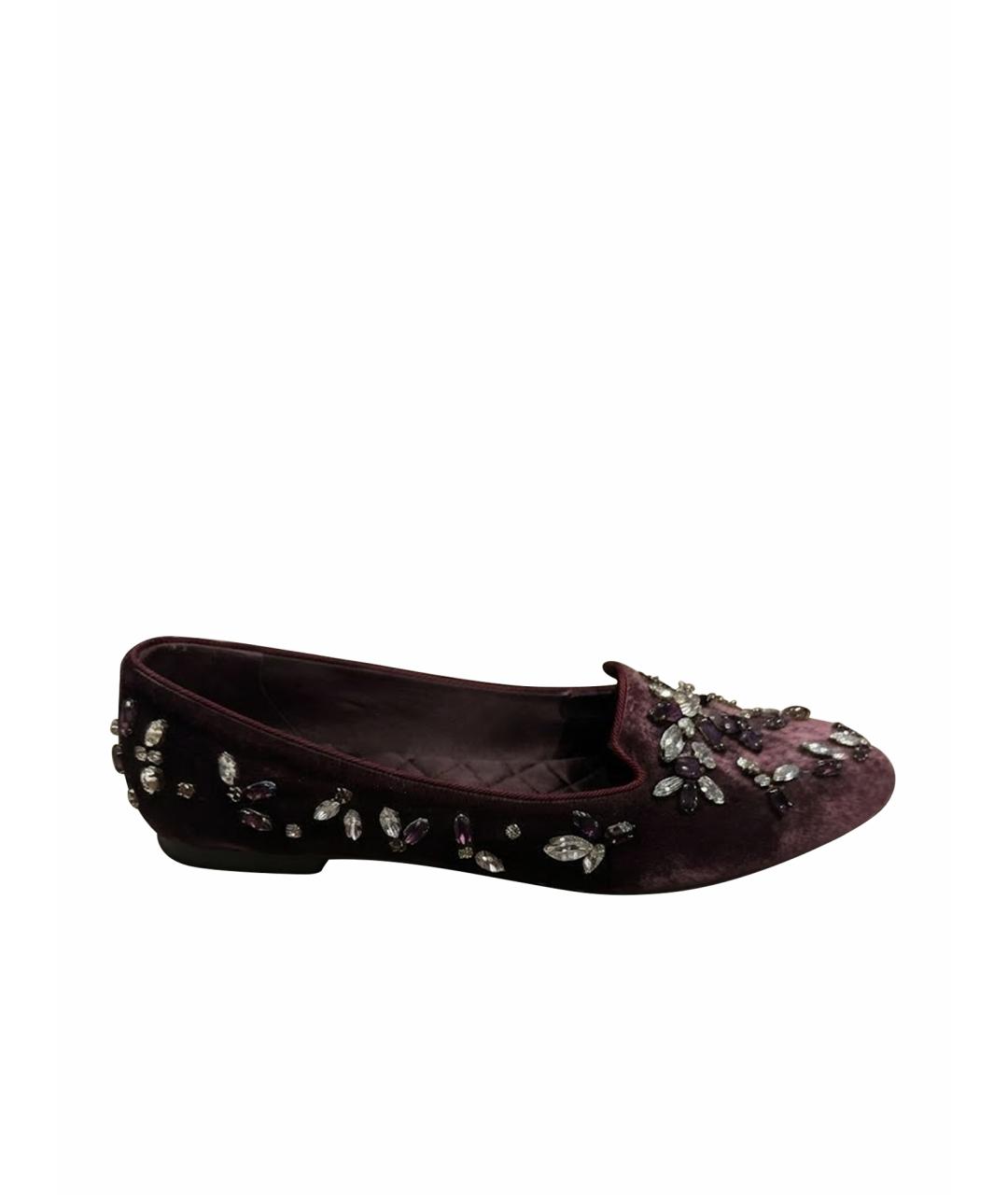 DOLCE&GABBANA Бордовые лоферы, фото 1