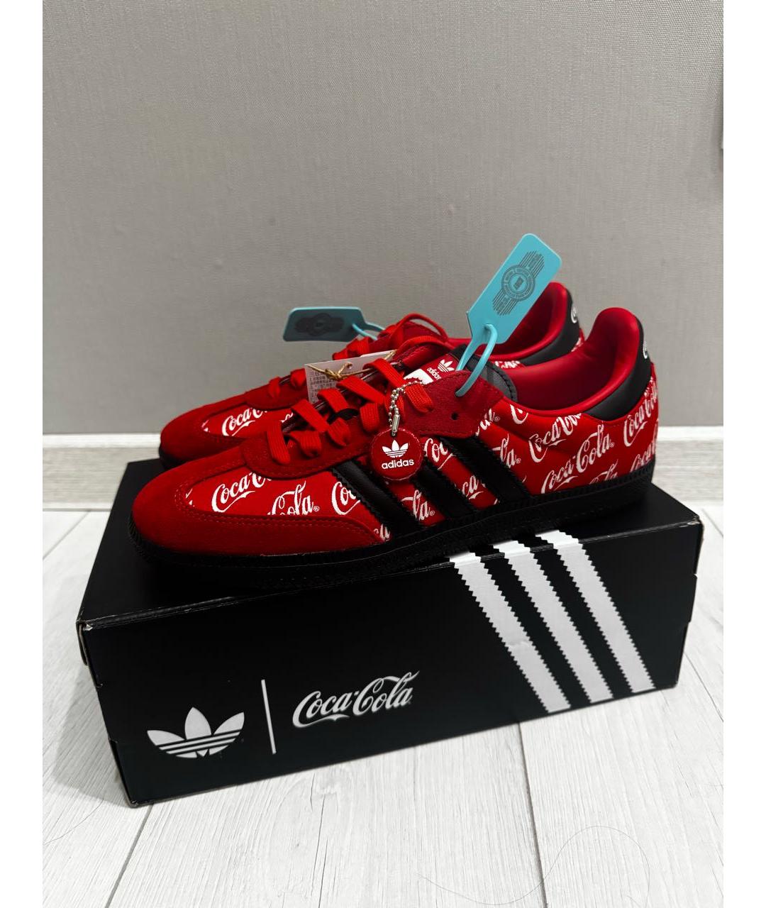ADIDAS Красные текстильные низкие кроссовки / кеды, фото 8