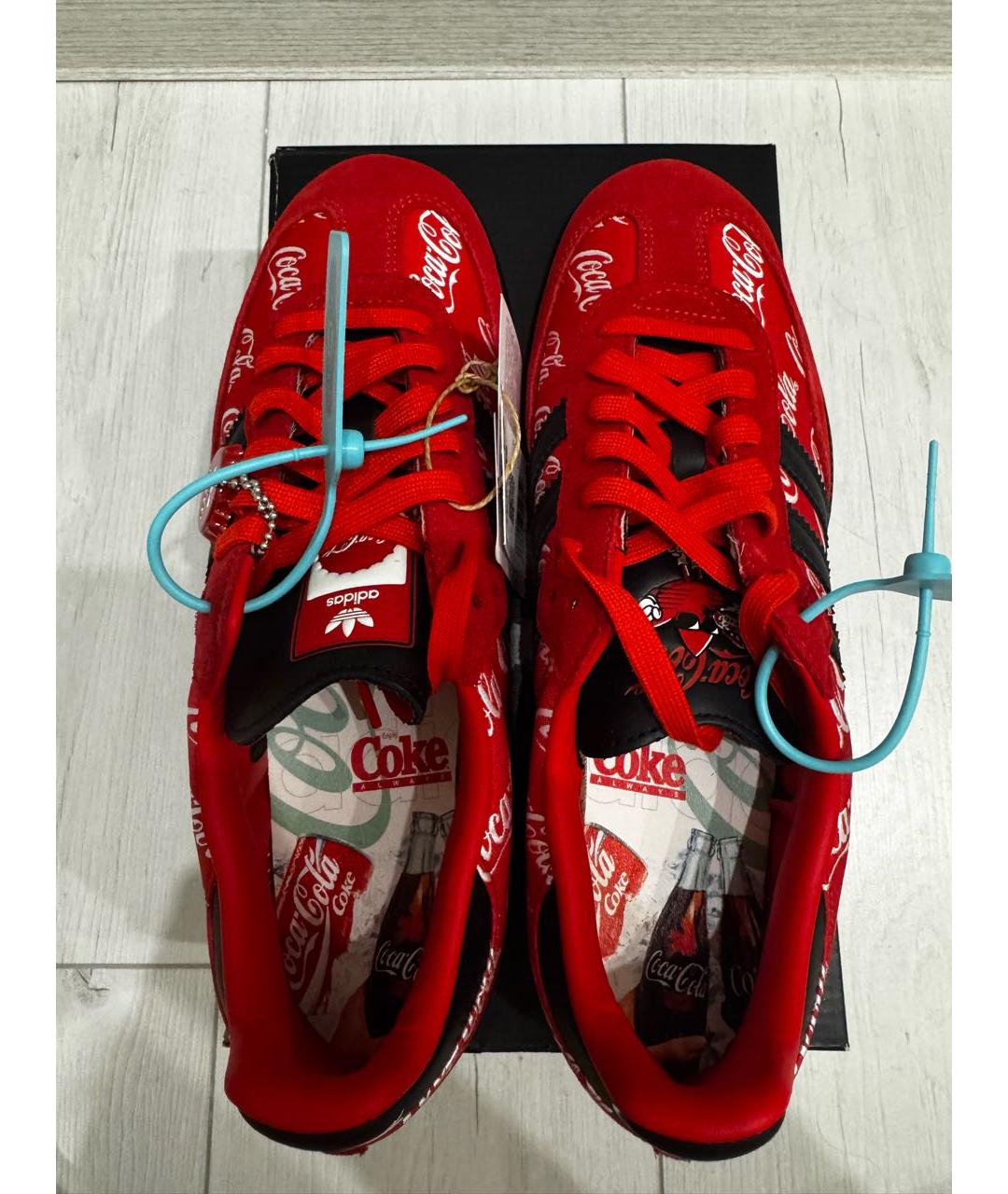 ADIDAS Красные текстильные низкие кроссовки / кеды, фото 3